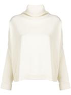 Dusan Roll-neck Oversized Sweater - White