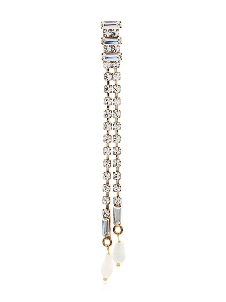 Rosantica Double Crystal Drop Earrings - Gold