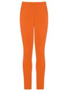 Andrea Marques Slim Fit Trousers, Women's, Size: 38, Yellow/orange, Spandex/elastane/cotton