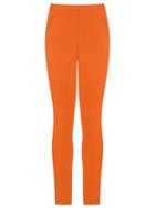 Andrea Marques Slim Fit Trousers, Women's, Size: 38, Yellow/orange, Spandex/elastane/cotton