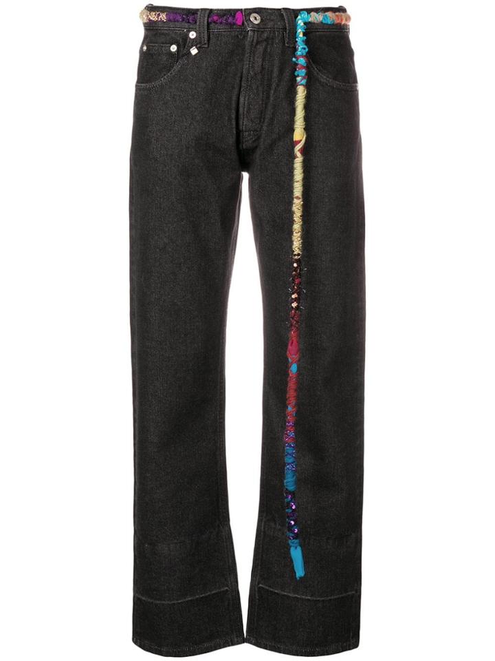 Loewe Belted Straight Leg Jeans - Black