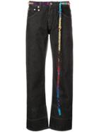 Loewe Belted Straight Leg Jeans - Black