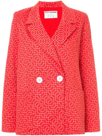 N Duo Printed Blazer - Red