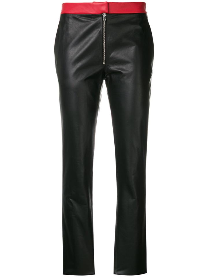 Victoria Beckham Contrast Pockets Skinny Trousers - Black