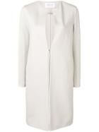 Harris Wharf London Collarless Mid-length Coat - Neutrals
