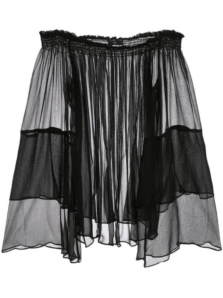 Voz Cascade Blouse - Black