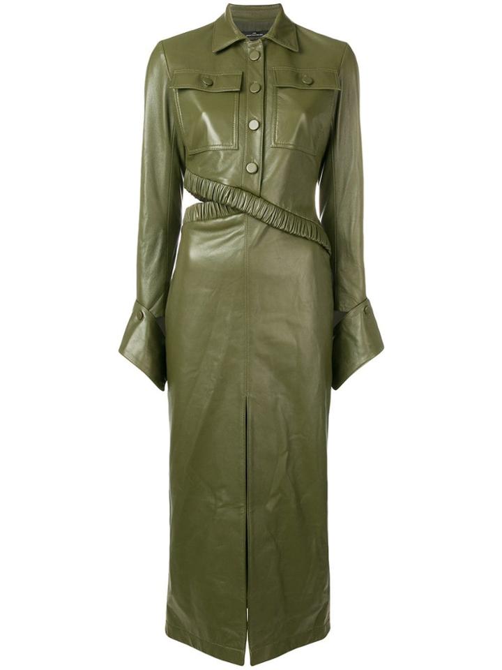 Rokh Shirt Style Dress - Green