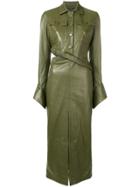 Rokh Shirt Style Dress - Green