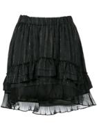 Isabel Marant Short Ruffled Skirt - Black