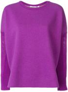 Agnona Basket Net Sleeve Sweatshirt - Purple