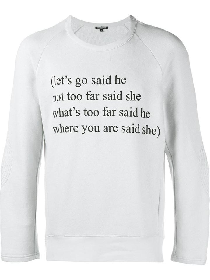 Ann Demeulemeester Ann D Grey Swea