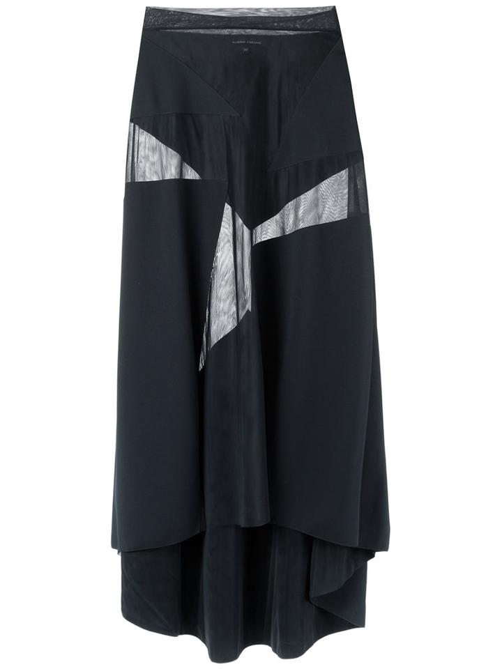 Gloria Coelho - Sheer Maxi Skirt - Women - Polyamide - M, Black, Polyamide