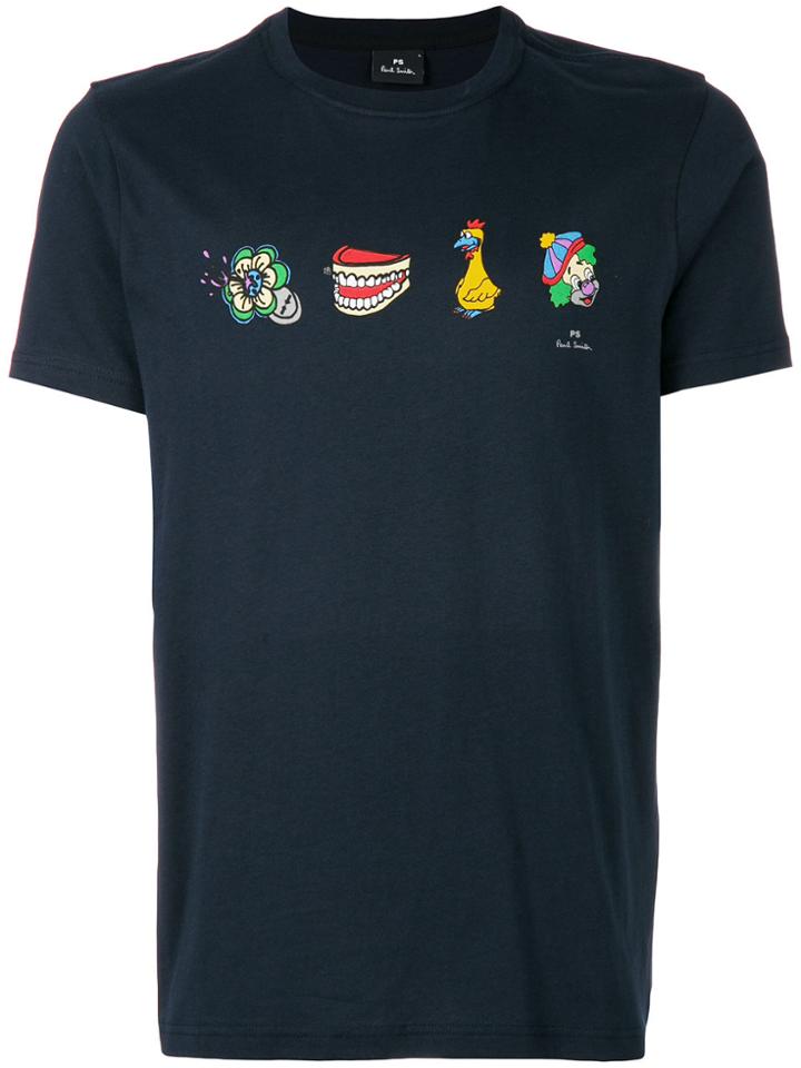 Ps By Paul Smith Front Printed T-shirt - Blue