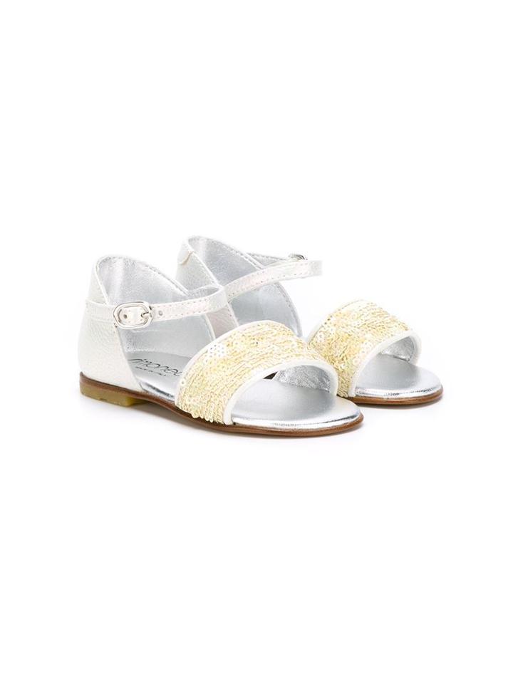 Simonetta Sequin Embroidery Sandals, Girl's, Size: 24, Grey