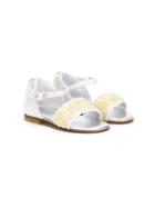 Simonetta Sequin Embroidery Sandals, Girl's, Size: 24, Grey
