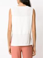 Egrey Side Slits Blouse - White