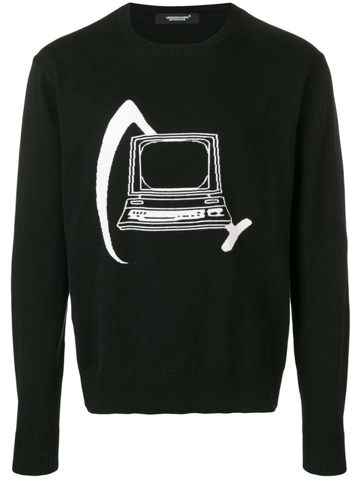 Undercover Laptop Intarsia Jumper - Black