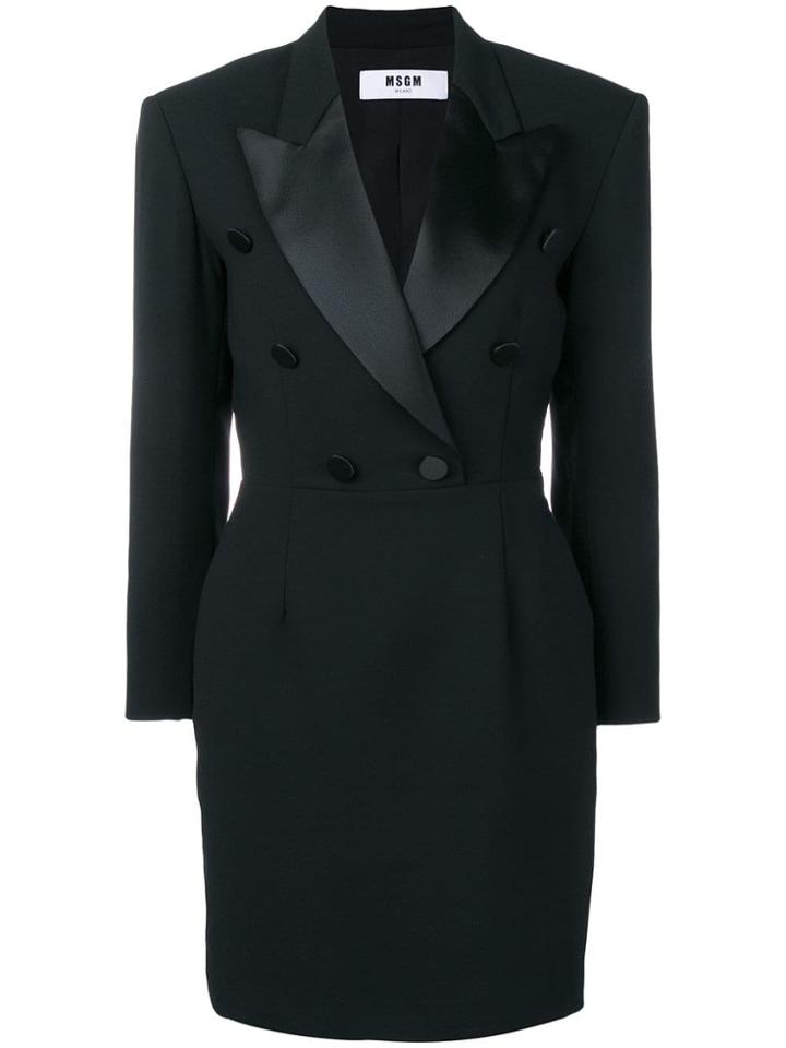 Msgm Blazer Style Dress - Black