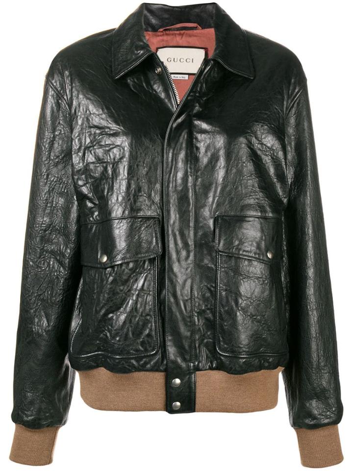 Gucci Floral Embroidery Jacket - Black