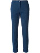 Etro - Embroidered Pants - Women - Cotton/polyamide/polyester/spandex/elastane - 38, Blue, Cotton/polyamide/polyester/spandex/elastane