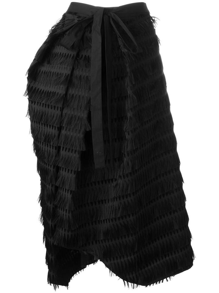 Chalayan Asymmetric Fringed Skirt