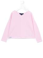Ralph Lauren Kids - Raw Edge Pique T-shirt - Kids - Cotton - 6 Yrs, Pink/purple