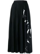 Valentino Vltn Printed Midi Skirt - Black