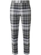 Thom Browne Variegated Check Low-rise Trouser - Grey