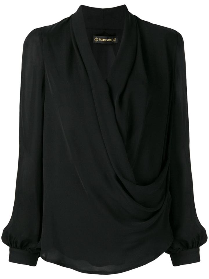 Plein Sud Wrap Blouse - Black