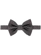 Emporio Armani Patterned Bow Tie - Black