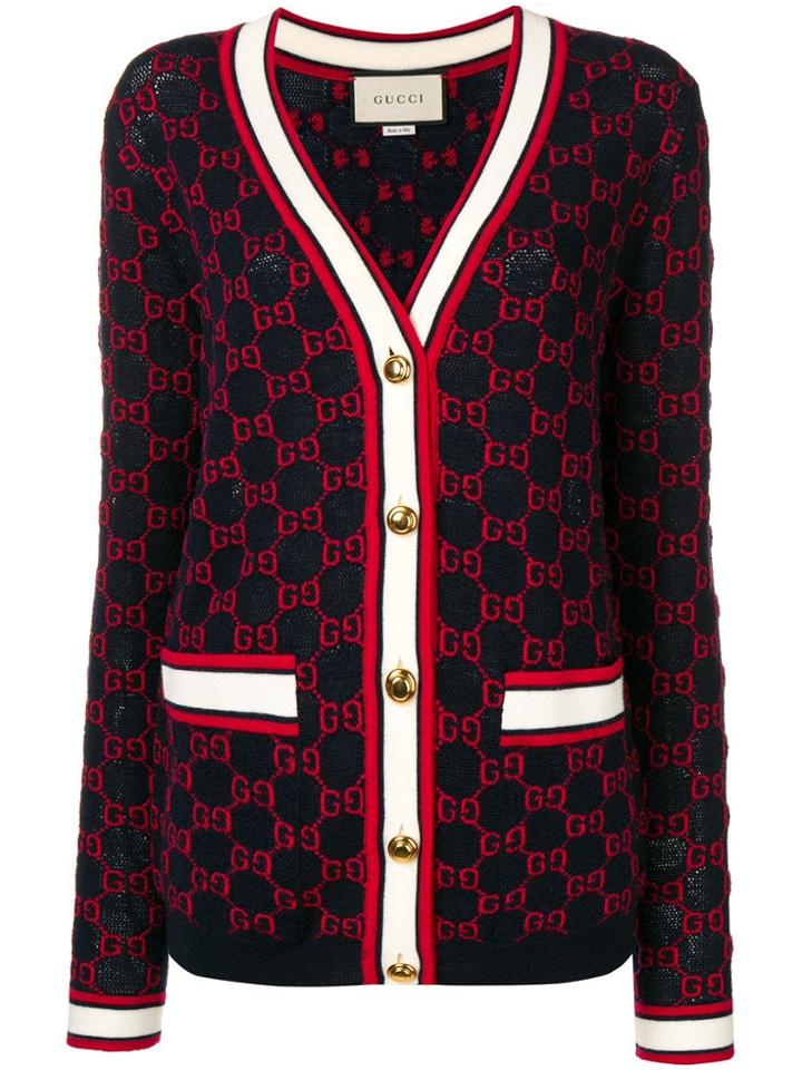 Gucci Gg Knitted Cardigan - Blue