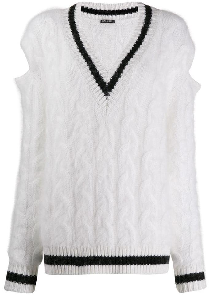 Balmain Oversized Cricket Jumper - White