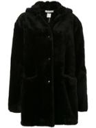 Sonia Rykiel Pre-owned Faux Fur Hooded Coat - Black