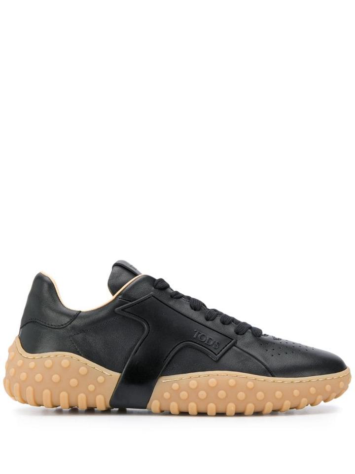 Tod's Spiked Lace Up Sneakers - Black