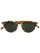 Pantos Paris Tortoise Round Sunglasses - Brown