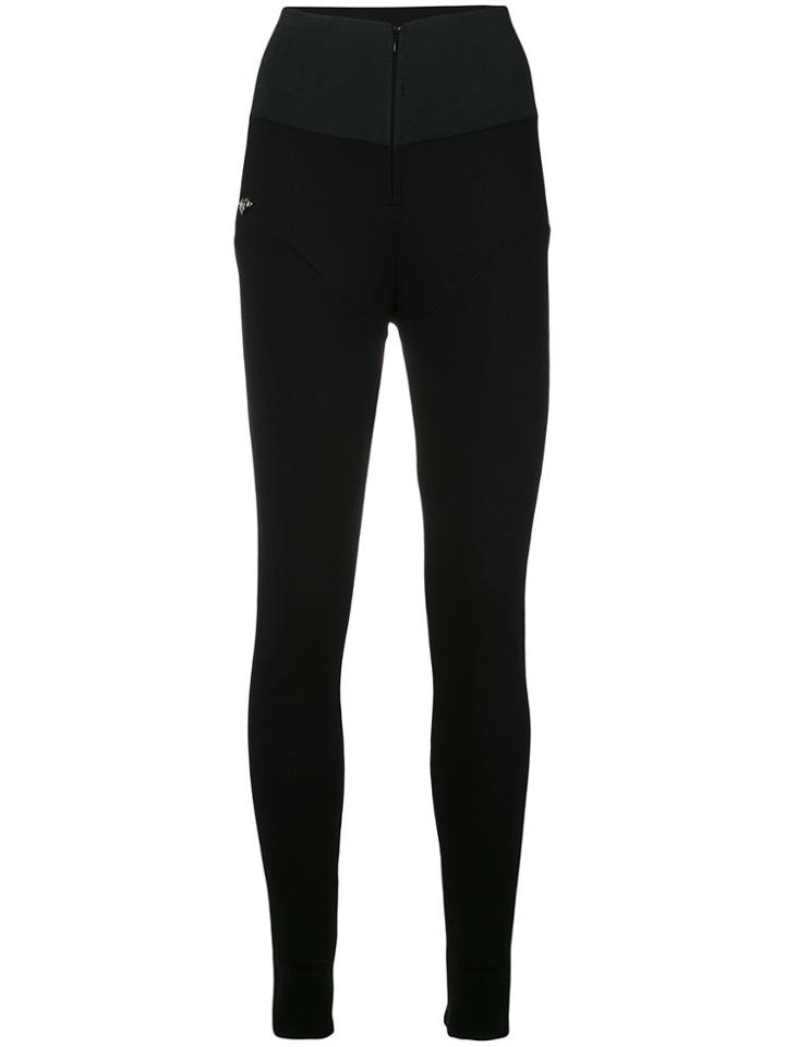 Philipp Plein Mesh Panel Leggings - Black