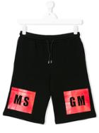 Msgm Kids Logo Jersey Shorts - Black