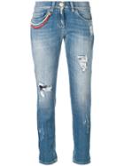 Elisabetta Franchi Cropped Skinny-fit Jeans - Blue