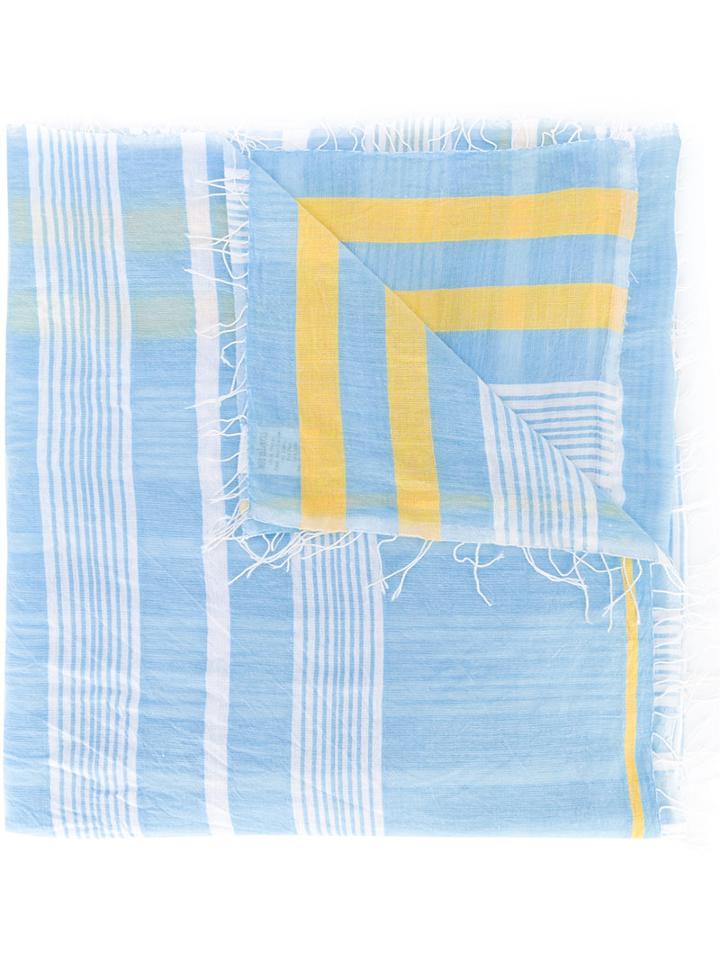 Lemlem - Striped Scarf - Women - Cotton - One Size, Blue, Cotton