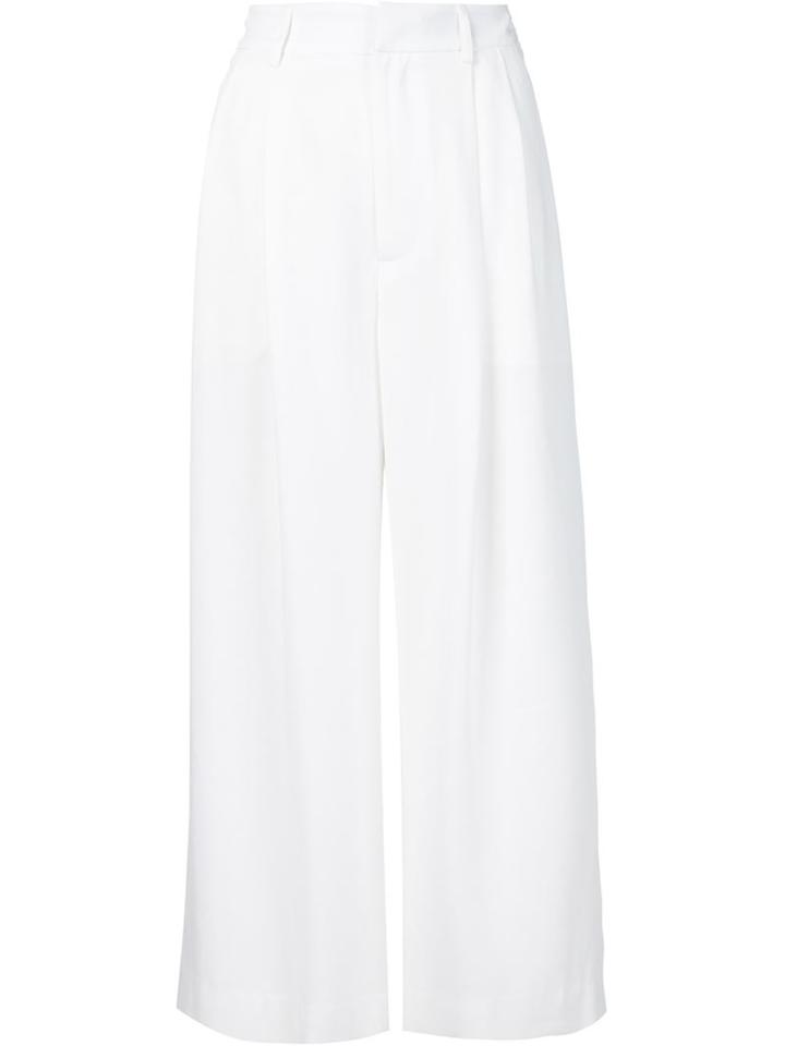 Tess Giberson Drapey Cropped Pants, Women's, Size: 6, White, Tencel