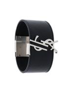 Saint Laurent Monogram Logo Bracelet - Black