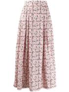 Emilia Wickstead Square Rose Print Skirt - Pink