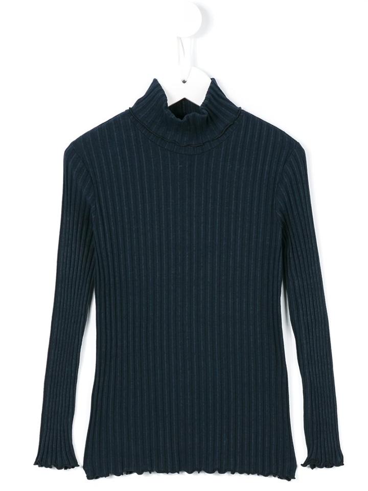 Il Gufo Roll Neck Jumper, Girl's, Size: 6 Yrs, Blue