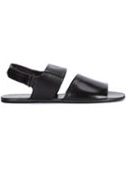 Marsèll Slingback Sandals, Men's, Size: 45, Black, Calf Leather/horse Leather