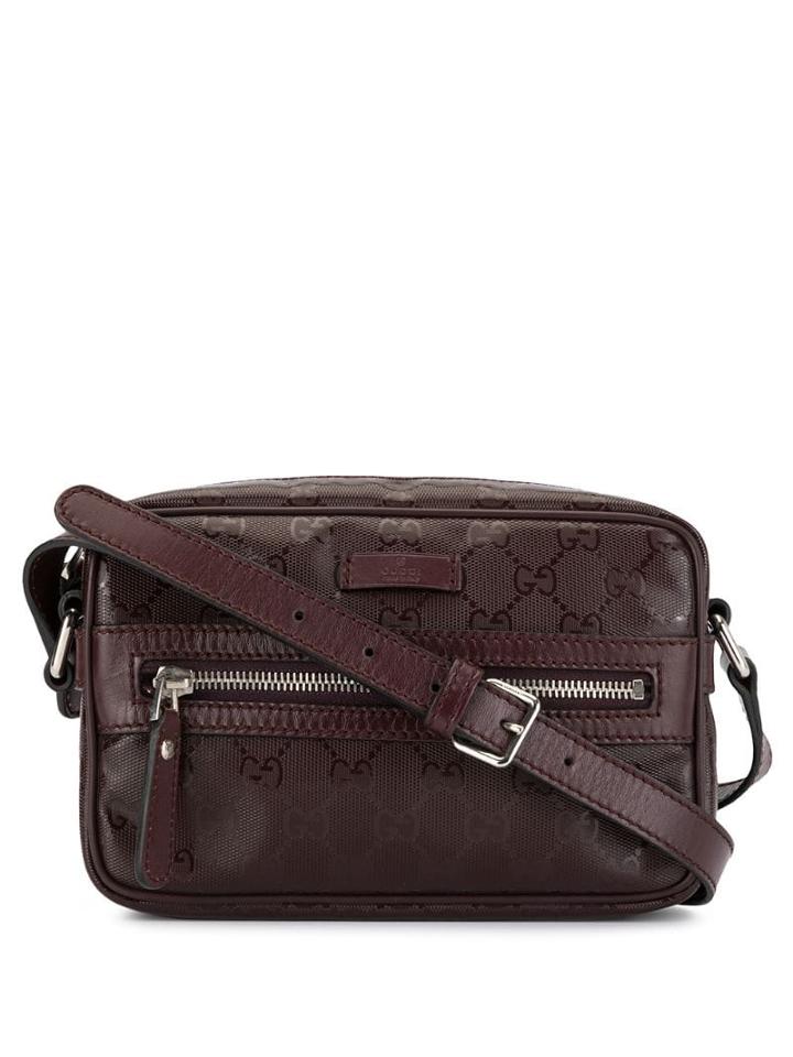 Gucci Pre-owned Gg Monogram Crossbody Bag - Brown