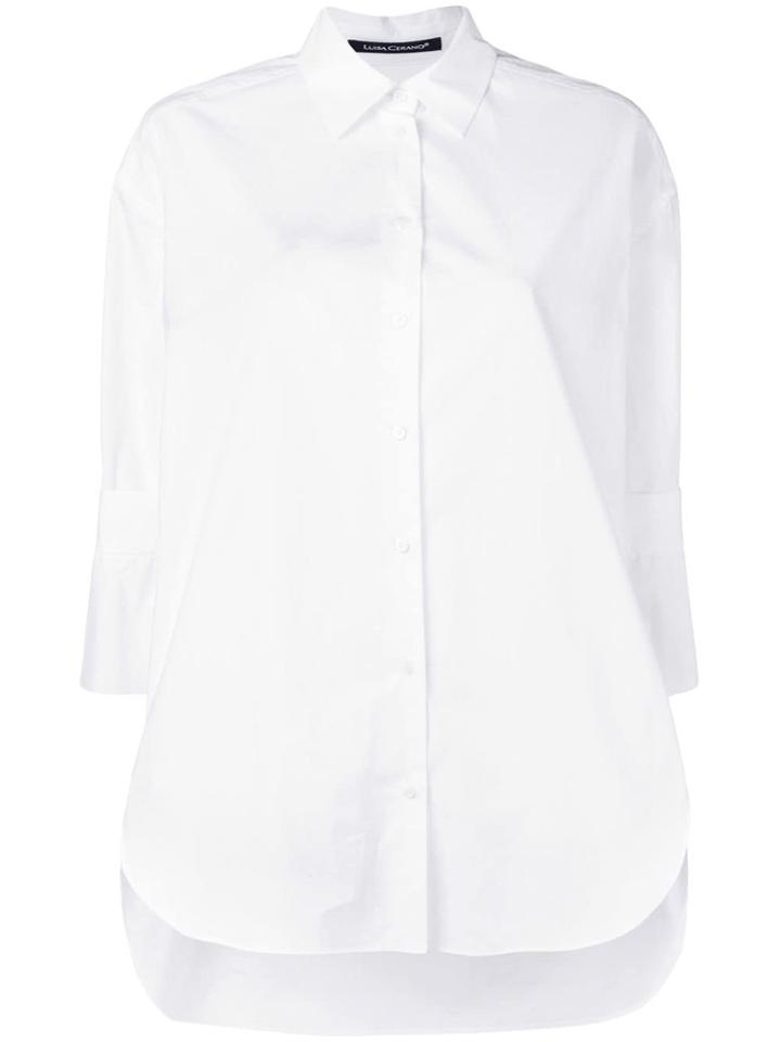 Luisa Cerano 3/4 Sleeve Shirt - White