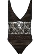 Cecilia Prado - Crochet Swimsuit - Women - Acrylic/polyester/viscose - P, Black, Acrylic/polyester/viscose