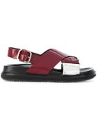 Marni Crossover Sandals - Red