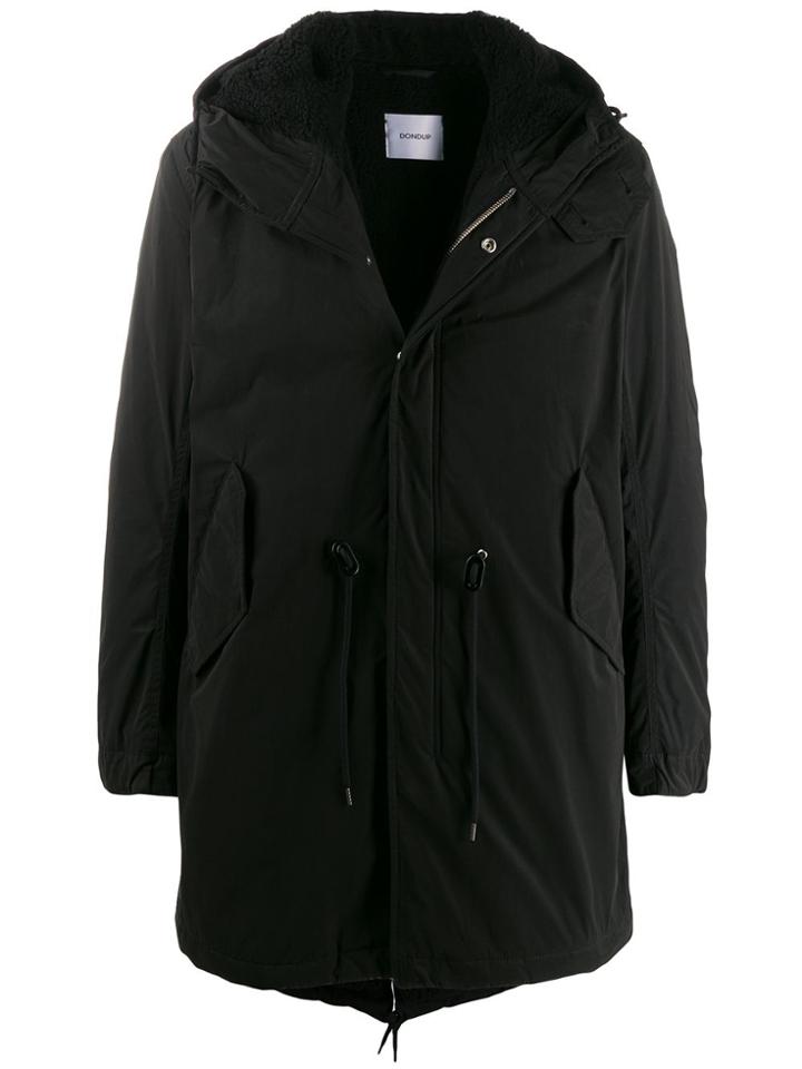Dondup Drawstring Hood Parka Coat - Black