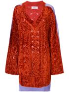 Aviù V-neck Jumper - Yellow & Orange